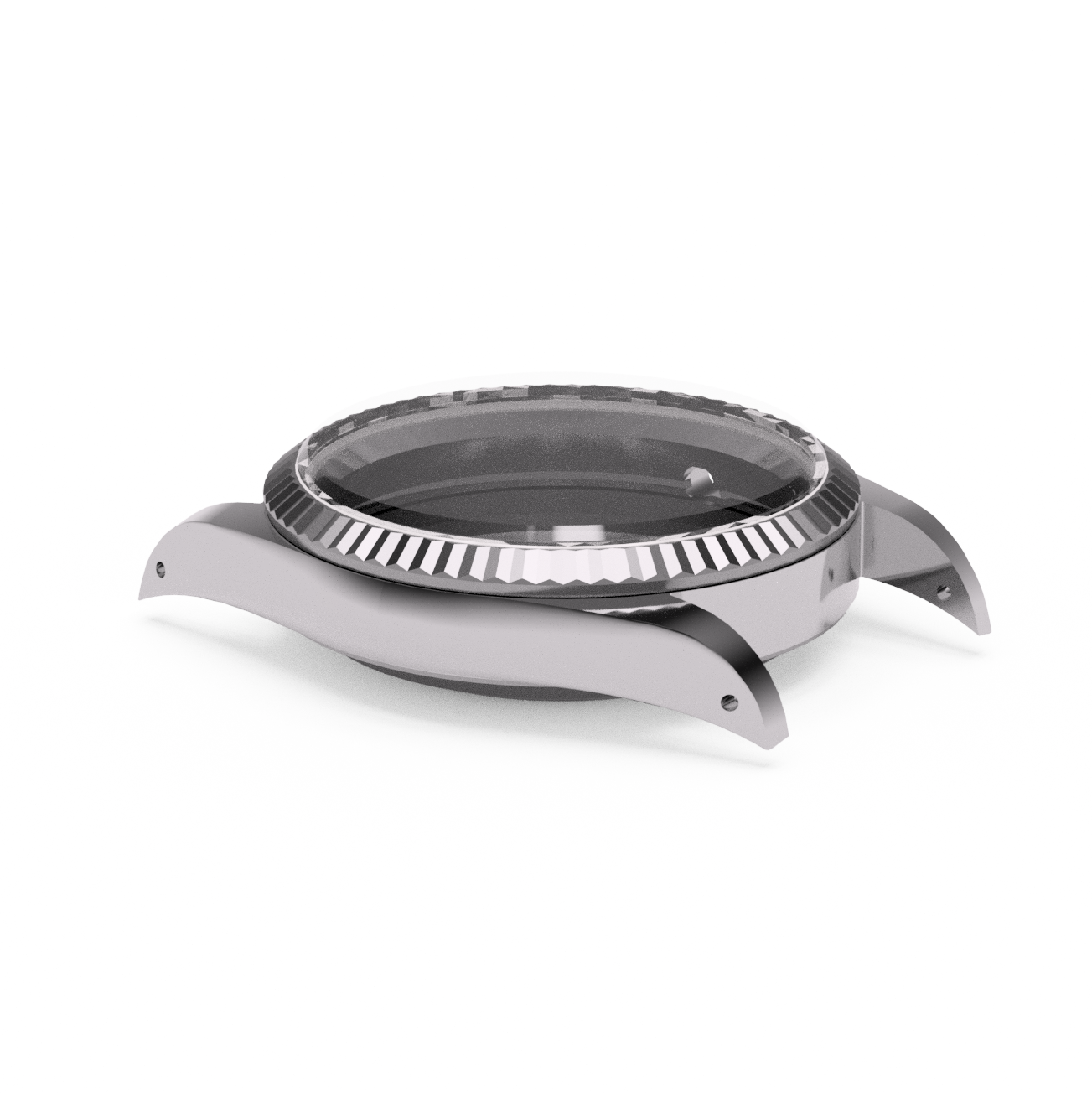 FLUTED BEZEL RING 18K WHITE GOLD PLATTED for ROLEX DATEJUST 36mm 16234