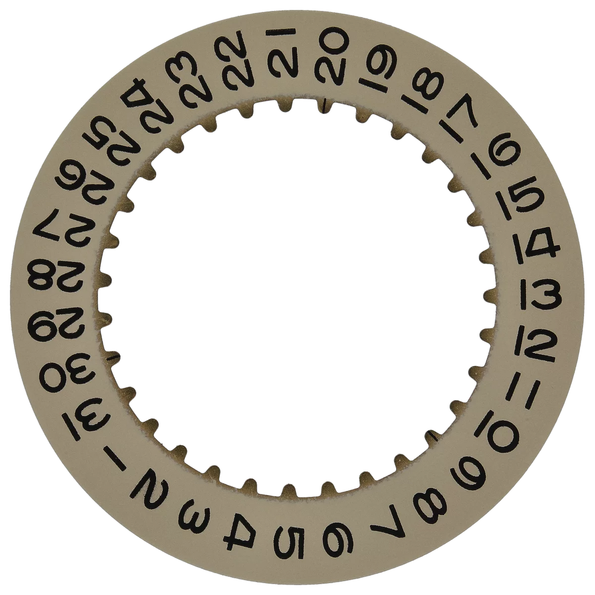 Date indicator (champagne) *generic* Rolex part no. 3135-16100