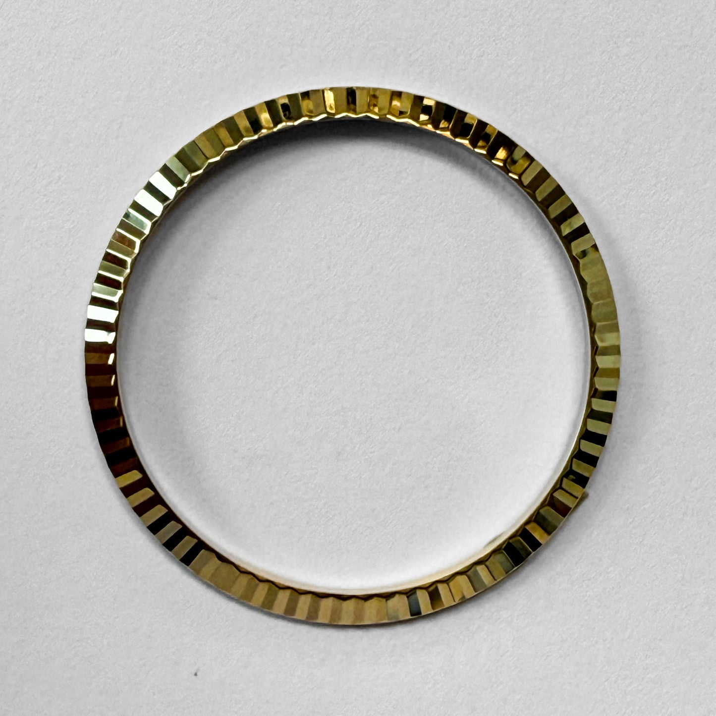 FLUTED BEZEL RING 18K YELLOW GOLD PLATTED for ROLEX DATEJUST 36mm 1601, 16013