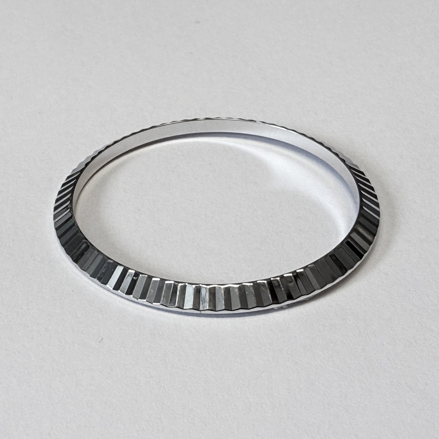 FLUTED BEZEL RING WHITEGOLD PLATTED for ROLEX DATEJUST 36mm 1601, 16014