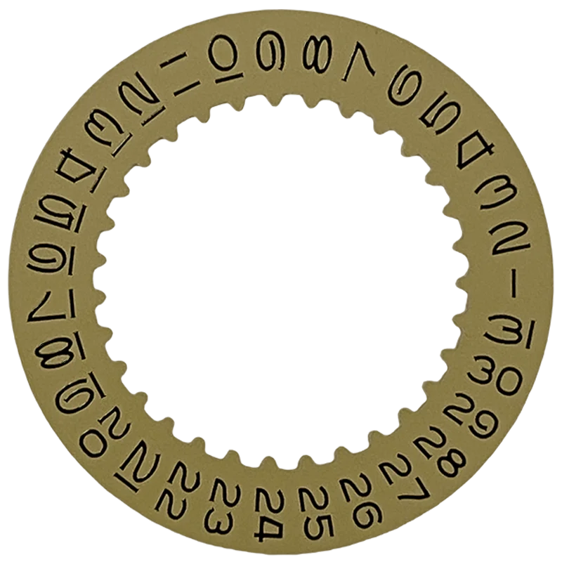 Date indicator (champagne) open 6 vintage style *generic* Rolex part no. 3135-16100